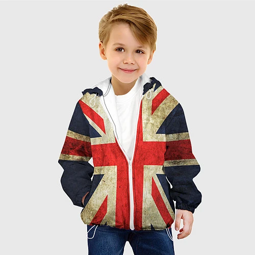 Детская куртка Великобритания / 3D-Белый – фото 4