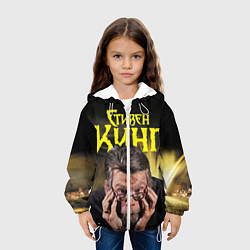 Куртка с капюшоном детская Стивен Кинг думает, цвет: 3D-белый — фото 2
