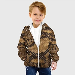 Куртка с капюшоном детская Змеиная кожа, цвет: 3D-белый — фото 2