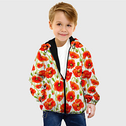 Куртка с капюшоном детская Маки, цвет: 3D-черный — фото 2