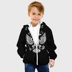 Куртка с капюшоном детская Двуглавый орел, цвет: 3D-белый — фото 2