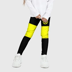 Леггинсы для девочки Borussia 2018 Black and Yellow, цвет: 3D-принт — фото 2