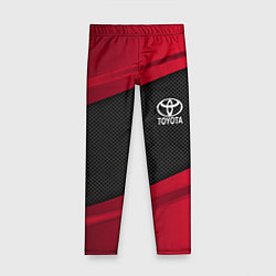 Леггинсы для девочки Toyota: Red Sport, цвет: 3D-принт