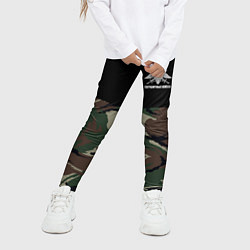 Леггинсы для девочки Пограничные Войска камуфляж, цвет: 3D-принт — фото 2