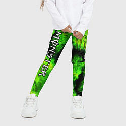 Леггинсы для девочки MONSTER ENERGY, цвет: 3D-принт — фото 2