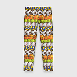 Леггинсы для девочки Спорт с мячом, цвет: 3D-принт