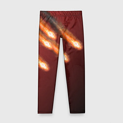 Леггинсы для девочки Падение комет, цвет: 3D-принт