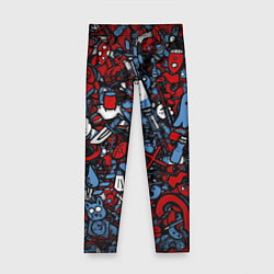 Леггинсы для девочки RedBlue stikers, цвет: 3D-принт