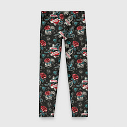 Леггинсы для девочки TATTOO, цвет: 3D-принт
