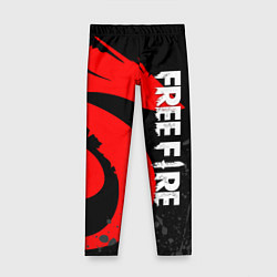 Леггинсы для девочки GARENA FREE FIRE СИМВОЛ ИГРЫ ЛОГО, цвет: 3D-принт
