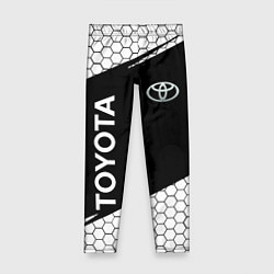 Леггинсы для девочки Toyota Sport соты, цвет: 3D-принт
