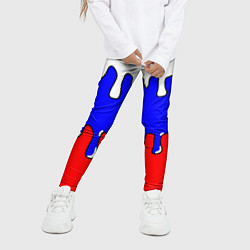 Леггинсы для девочки Триколор Необычный, цвет: 3D-принт — фото 2