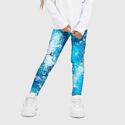 Леггинсы для девочки Спортивный камуфляж Пикси - Лагуна, цвет: 3D-принт — фото 2