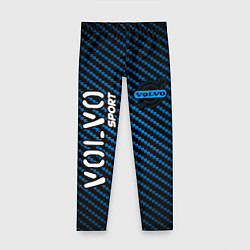 Леггинсы для девочки VOLVO Volvo Sport Карбон, цвет: 3D-принт