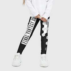 Леггинсы для девочки FINAL FANTASY XIV на темном фоне с сотами, цвет: 3D-принт — фото 2
