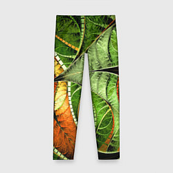 Леггинсы для девочки Растительный абстрактный фрактальный паттерн Veget, цвет: 3D-принт