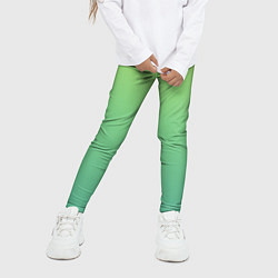 Леггинсы для девочки Shades of Green GRADIENT, цвет: 3D-принт — фото 2