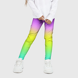Леггинсы для девочки Multicolored Ombre gradient, цвет: 3D-принт — фото 2