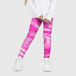 Леггинсы для девочки Розовая мраморная текстура, цвет: 3D-принт — фото 2