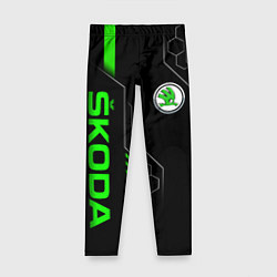 Леггинсы для девочки SKODA - БРОНЯ БУДУЩЕГО, цвет: 3D-принт
