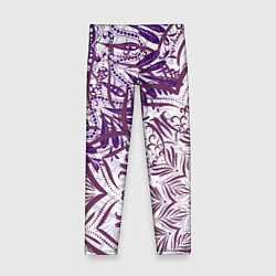 Леггинсы для девочки Фиолетовые мандалы, цвет: 3D-принт