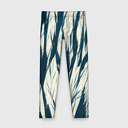 Леггинсы для девочки Синие рваные полосы, цвет: 3D-принт