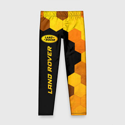 Леггинсы для девочки Land Rover - gold gradient: по-вертикали, цвет: 3D-принт