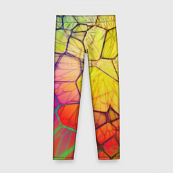 Леггинсы для девочки Абстрактные цветные фигуры, цвет: 3D-принт