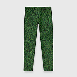 Леггинсы для девочки Зеленая камуфляжная трава, цвет: 3D-принт