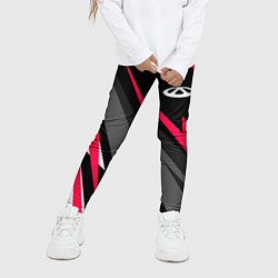 Леггинсы для девочки Chery fast lines, цвет: 3D-принт — фото 2