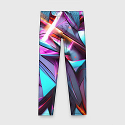 Детские легинсы Осколки голубовато-металлические