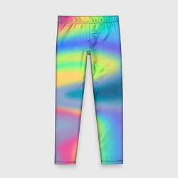 Леггинсы для девочки Разноцветные абстрактные полосы под стеклом, цвет: 3D-принт