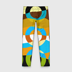 Детские легинсы Разноцветный абстрактный волнообразный паттерн с к