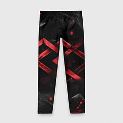 Леггинсы для девочки Красные ромбы и брызги, цвет: 3D-принт