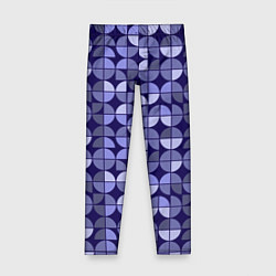 Леггинсы для девочки Фиолетовая геометрия Ретро паттерн, цвет: 3D-принт