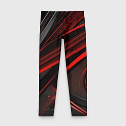 Леггинсы для девочки Black and red abstract, цвет: 3D-принт