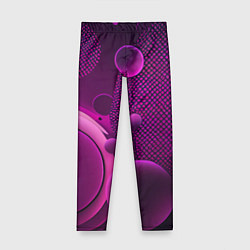 Леггинсы для девочки Фиолетовые шары, цвет: 3D-принт
