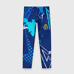 Леггинсы для девочки Реал Мадрид фк эмблема, цвет: 3D-принт