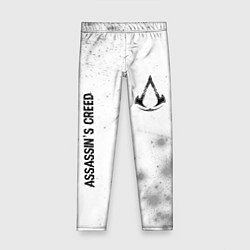 Детские легинсы Assassins Creed glitch на светлом фоне: надпись, с