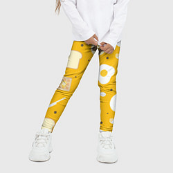 Леггинсы для девочки Вкусный завтрак, цвет: 3D-принт — фото 2