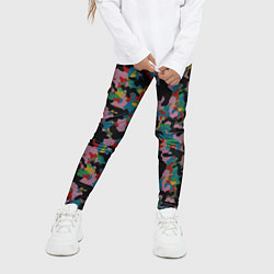 Леггинсы для девочки Модный разноцветный камуфляж, цвет: 3D-принт — фото 2