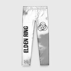 Леггинсы для девочки Elden Ring glitch на светлом фоне: надпись, символ, цвет: 3D-принт