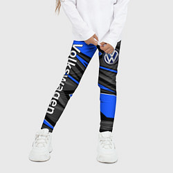 Леггинсы для девочки Вольцваген - спортивная униформа, цвет: 3D-принт — фото 2