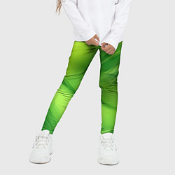 Леггинсы для девочки Green lighting background, цвет: 3D-принт — фото 2