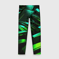 Детские легинсы Dark green abstract