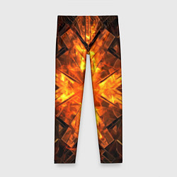 Леггинсы для девочки Огненная геометрия, цвет: 3D-принт