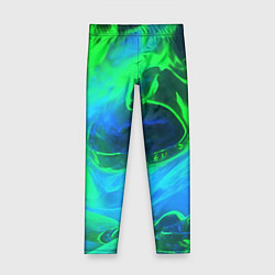 Детские легинсы Зеленый и синий дым