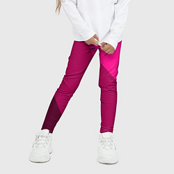 Леггинсы для девочки Широкие розовые полосы, цвет: 3D-принт — фото 2