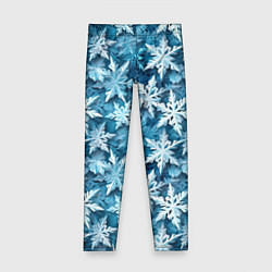 Леггинсы для девочки New Years pattern with snowflakes, цвет: 3D-принт