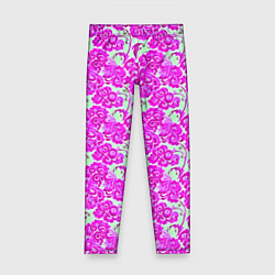 Детские легинсы Розовая гжель